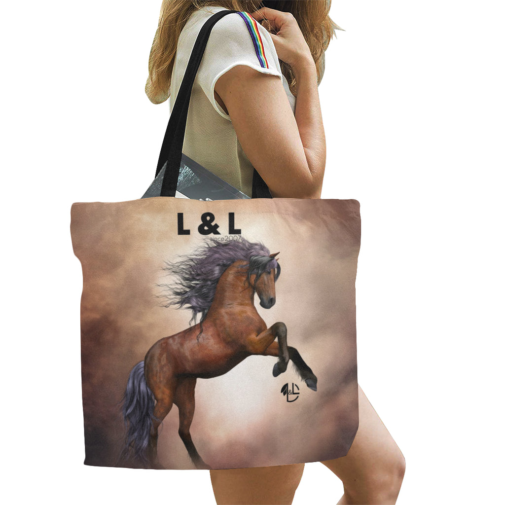 L&L Tote Bag / SAC CABAS FOURRE-TOUT PRATIQUE All Over Print Canvas Tote Bag/Large (Model 1699) - L&L since 2007